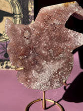 Load image into Gallery viewer, Druzy Pink Amethyst Pumpkin Crystal Pink Amethyst Geode Tower High Quality Crystal for Healing Energy Balance and Home Decor 3218
