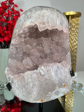 Load image into Gallery viewer, Pink rainbow amethyst geode
