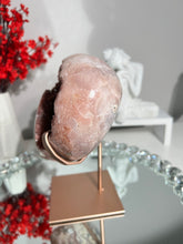 Load image into Gallery viewer, Druzy red pink amethyst heart 2416
