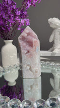 Load and play video in Gallery viewer, pink amethyst tower with agate and quartz 2786
