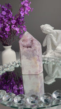Load and play video in Gallery viewer, pink amethyst tower with amethyst 2787
