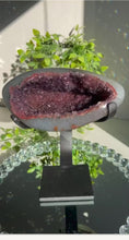 Load and play video in Gallery viewer, amethyst geode with green and red banding  2175
