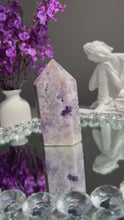 Load and play video in Gallery viewer, pink amethyst tower with amethyst 2788
