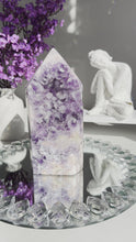 Load and play video in Gallery viewer, Pink amethyst with amethyst tower
