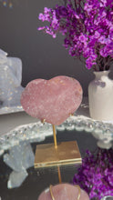 Load and play video in Gallery viewer, Berry Pink amethyst heart 2818
