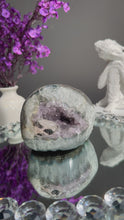 Load and play video in Gallery viewer, Amethyst geode with calcite  2730
