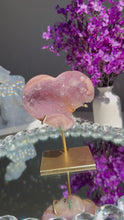 Load and play video in Gallery viewer, Pink amethyst heart with amethyst 2816
