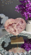 Load and play video in Gallery viewer, Druzy Pink amethyst heart 2822
