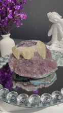 Load and play video in Gallery viewer, Amethyst geode with calcite 2732
