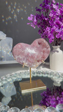 Load and play video in Gallery viewer, Pink amethyst heart 2818
