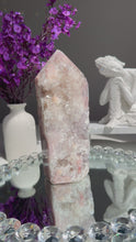 Load and play video in Gallery viewer, pink amethyst tower with quartz 2783
