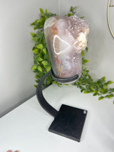 Load image into Gallery viewer, Amethyst freeform on metal stand
