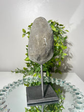Load image into Gallery viewer, Amethyst with calcite on metal stand   1660
