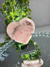Load image into Gallery viewer, Pink Jasper stalactite heart   2034
