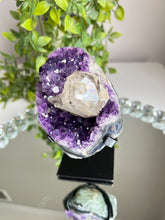 Load image into Gallery viewer, amethyst geode with rainbow calcite    2149
