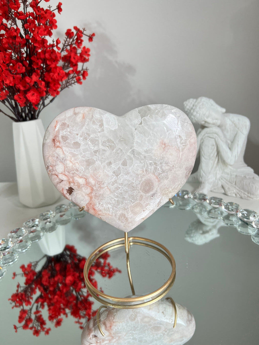 Druzy Pink amethyst heart healing crystal 2160 1