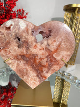 Load image into Gallery viewer, Druzy Pink amethyst heart with amethyst  2278
