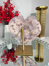 Load image into Gallery viewer, Druzy Pink amethyst heart with amethyst  2247
