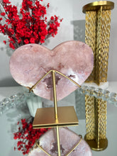 Load image into Gallery viewer, Druzy Pink amethyst heart with amethyst  2270
