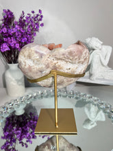 Load image into Gallery viewer, Druzy Pink amethyst heart   2315
