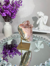 Load image into Gallery viewer, Druzy Pink amethyst heart   2314 1
