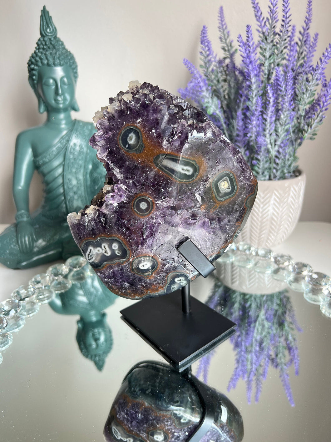 Amethyst with stalactites and calcite   2301