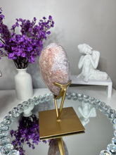 Load image into Gallery viewer, Druzy Pink amethyst heart with amethyst  2326
