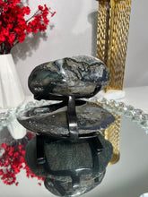 Load image into Gallery viewer, Black Amethyst jewelry box with jasper stalactites    2447
