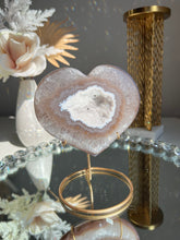 Load image into Gallery viewer, Druzy Agate heart   2508
