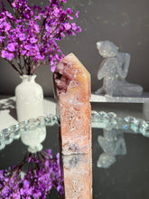 Load image into Gallery viewer, Druzy pink amethyst tower   2551
