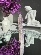 Load image into Gallery viewer, Druzy pink amethyst tower with amethyst  25991
