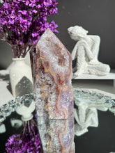 Load image into Gallery viewer, Druzy pink amethyst tower with amethyst  2593
