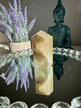 Load image into Gallery viewer, Green rainbow amethyst tower  26162
