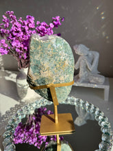 Load image into Gallery viewer, druzy amethyst geode with glitter calcite  2646
