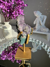 Load image into Gallery viewer, druzy amethyst geode with jasper  2641 amethyst flower1
