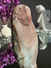 Load image into Gallery viewer, Pink Rainbow amethyst cut base  amethyst cathedral 2645
