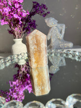 Load image into Gallery viewer, Golden sugar rainbow amethyst tower  2616
