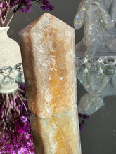 Load image into Gallery viewer, Golden sugar rainbow amethyst tower  2616
