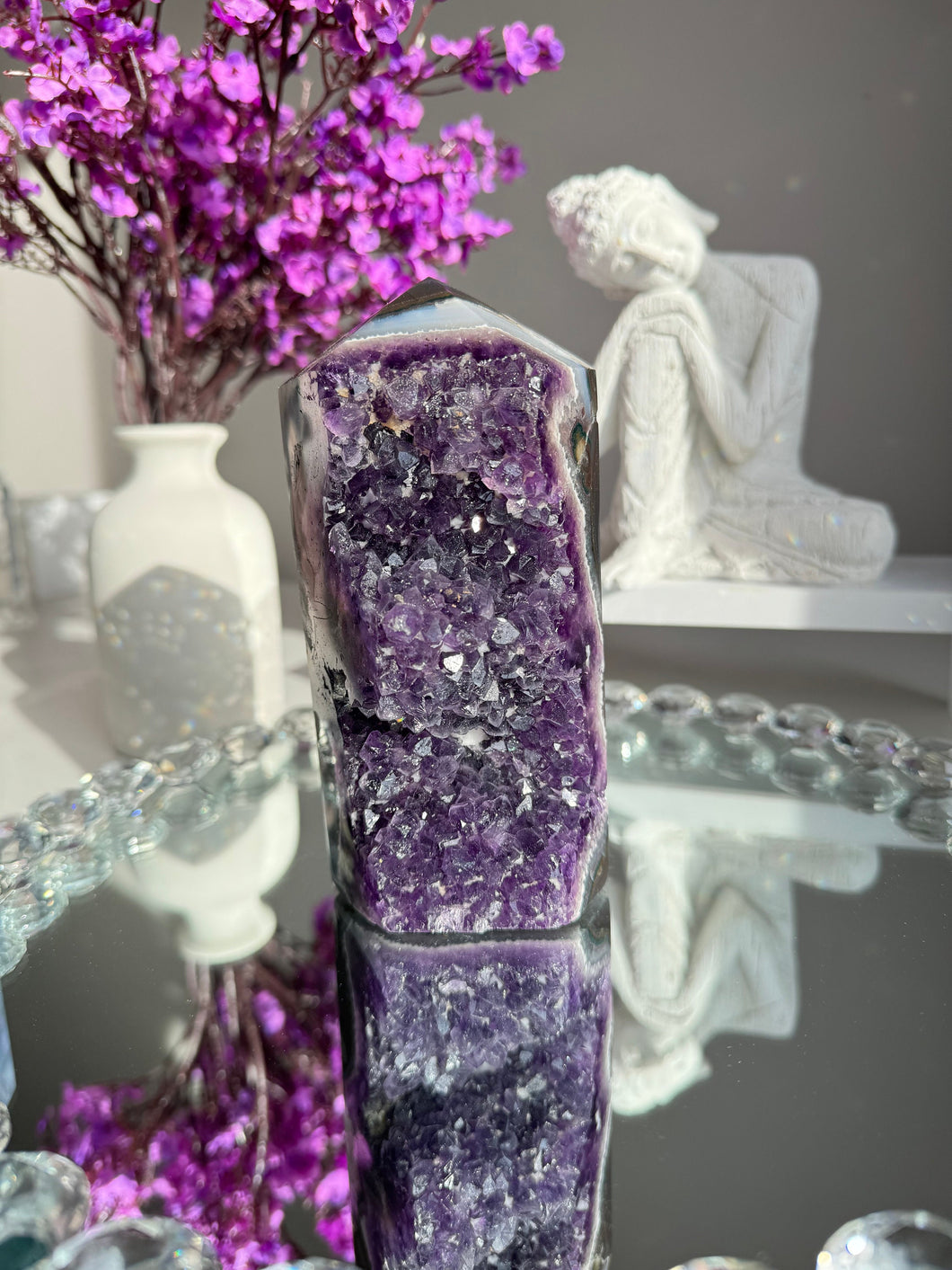 amethyst tower with agate  2620