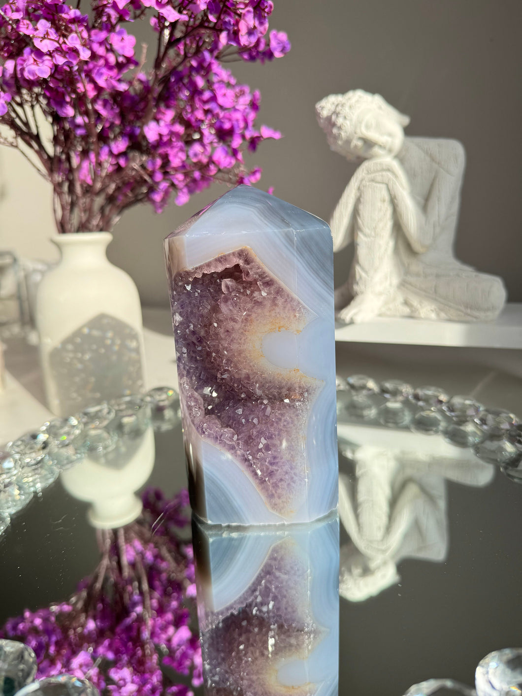 amethyst tower with agate  2628