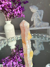 Load image into Gallery viewer, amethyst tower with calcite inclusion  2617
