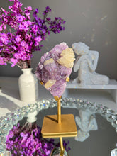 Load image into Gallery viewer, druzy amethyst geode with calcite   2655
