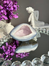 Load image into Gallery viewer, Lilac purple druzy agate geode  1979
