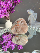 Load image into Gallery viewer, Coral Pink Rainbow amethyst geode    2666
