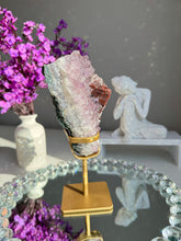 Load image into Gallery viewer, druzy amethyst cluster with red druzy calcite   2658
