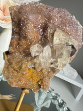 Load image into Gallery viewer, druzy rainbow amethyst with calcite  2656

