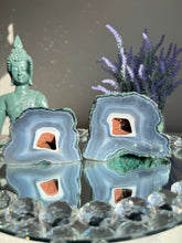 Load image into Gallery viewer, druzy agate cave pair   265270

