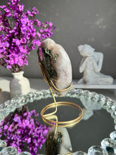 Load image into Gallery viewer, Lilac druzy amethyst heart  with jasper  1814

