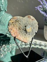 Load image into Gallery viewer, Druzy jasper stalactite heart  2665
