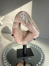 Load image into Gallery viewer, Pink geode portal with calcite 1827
